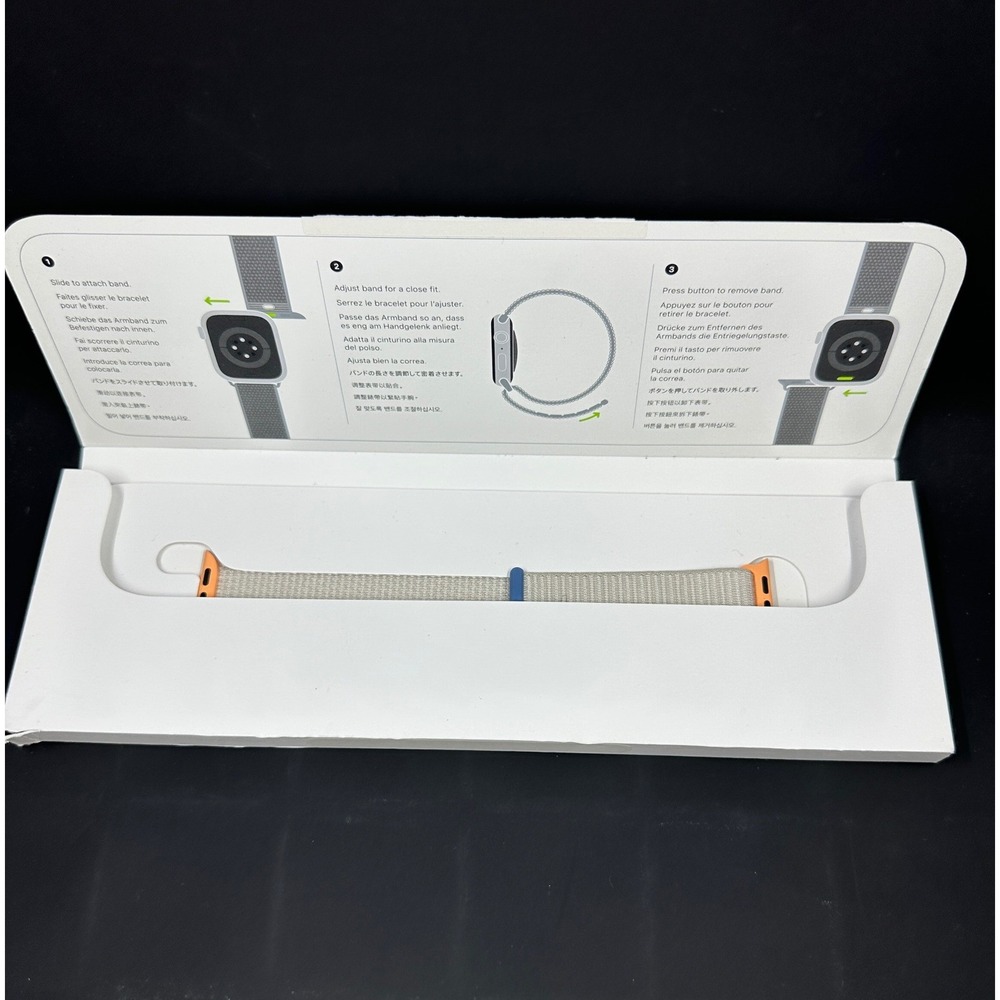 Apple Watch Sport Loop 41mm Beige Orange Hook and Loop Band Carbon Neutral